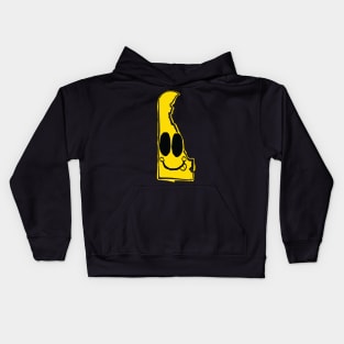 Delaware Happy Face with tongue sticking out Kids Hoodie